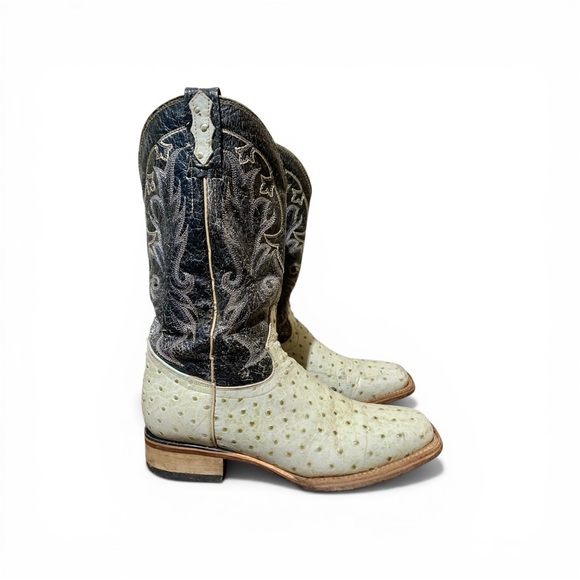 El Reparo Other - Men’s El Reparo (Texas) White Ostrich Leather Cowboy Boots Size 8